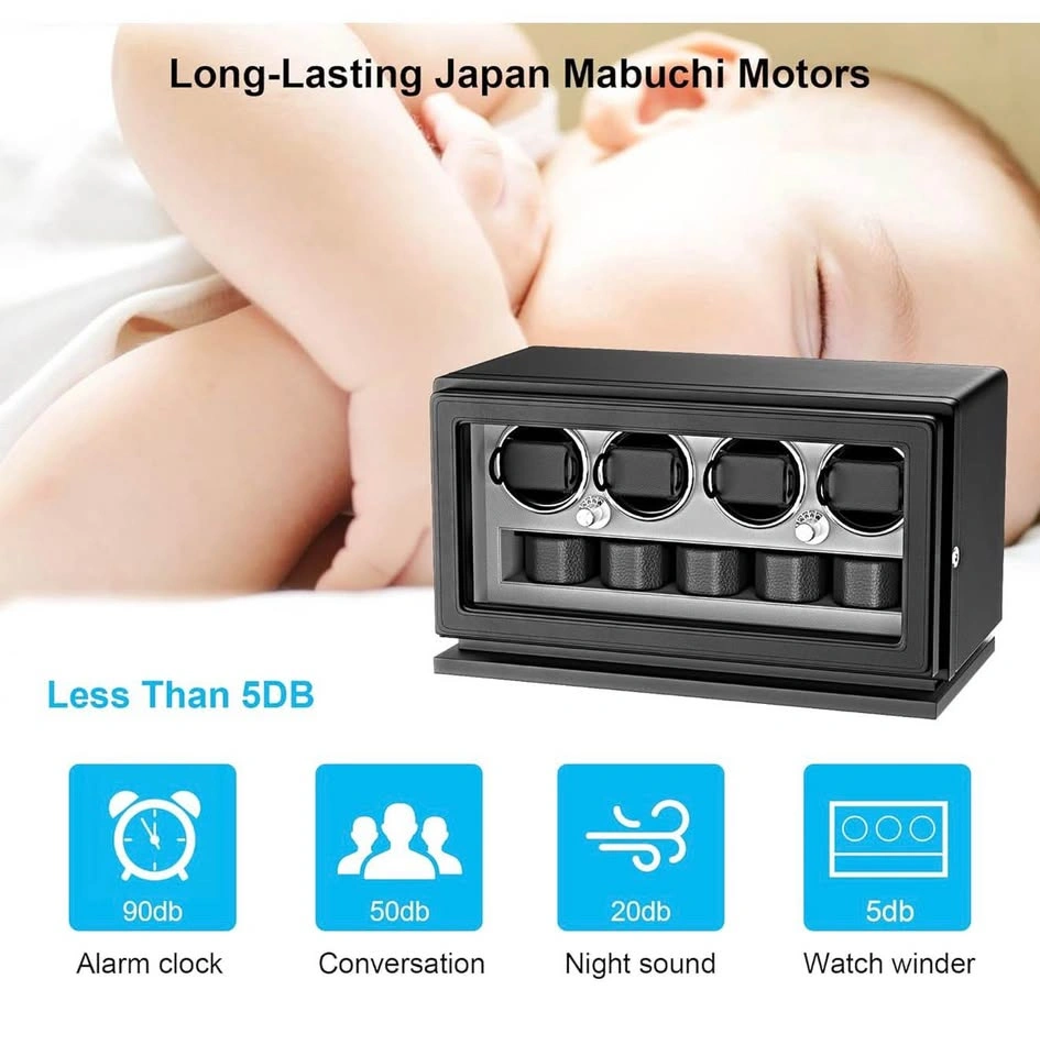 New Watch Winder for 4 Automatic Watches (Gray) - photo 4