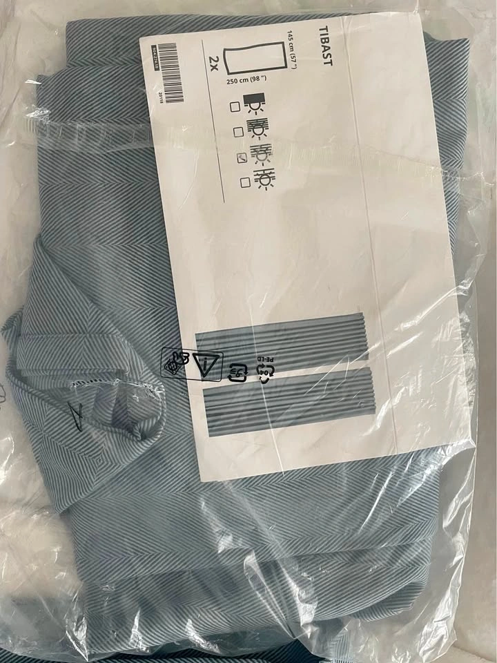 Ikea Long Curtains - Light Blue