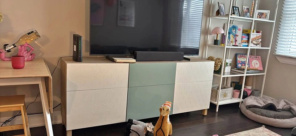 KEA BESTÅ Storage Unit | High Gloss White | Modern Sideboard / T