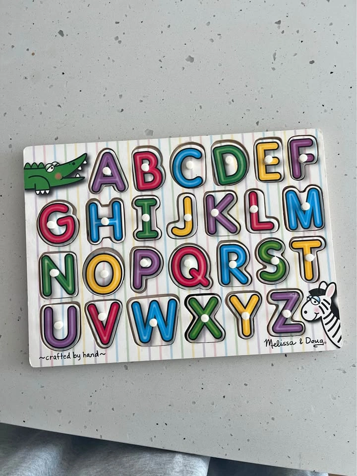 Melissa and Doug Lift and See Alphabet Wooden Peg Puzzle