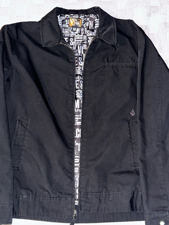 Volcom Men's Black Harrington Jacket Size Medium - photo 3