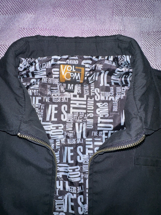 Volcom Men's Black Harrington Jacket Size Medium - photo 5