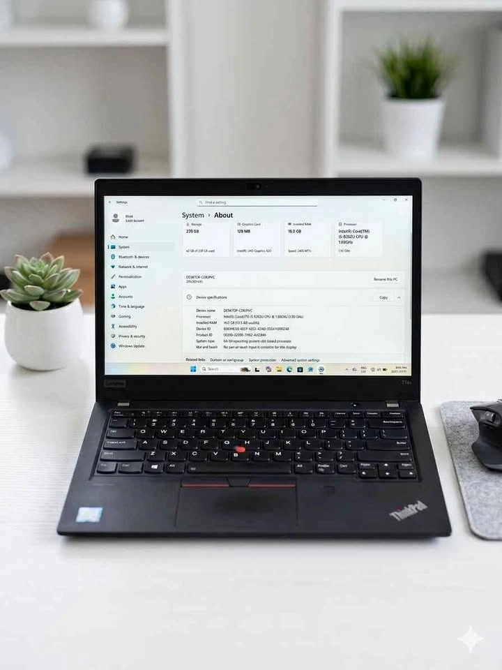 Lightly used and Fast - T490 16GB - i5 - Nvme SSD 256GB