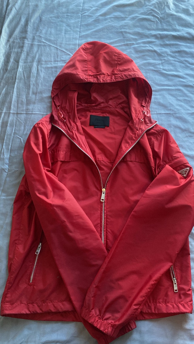Prada Veste Rouge Windbreaker