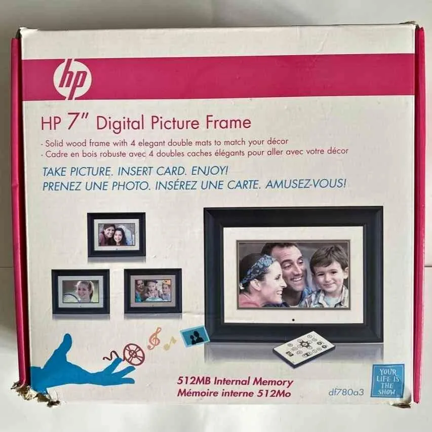 HP 7" Solid Wood Digital photo frame - STILL IN BOX thumbnail