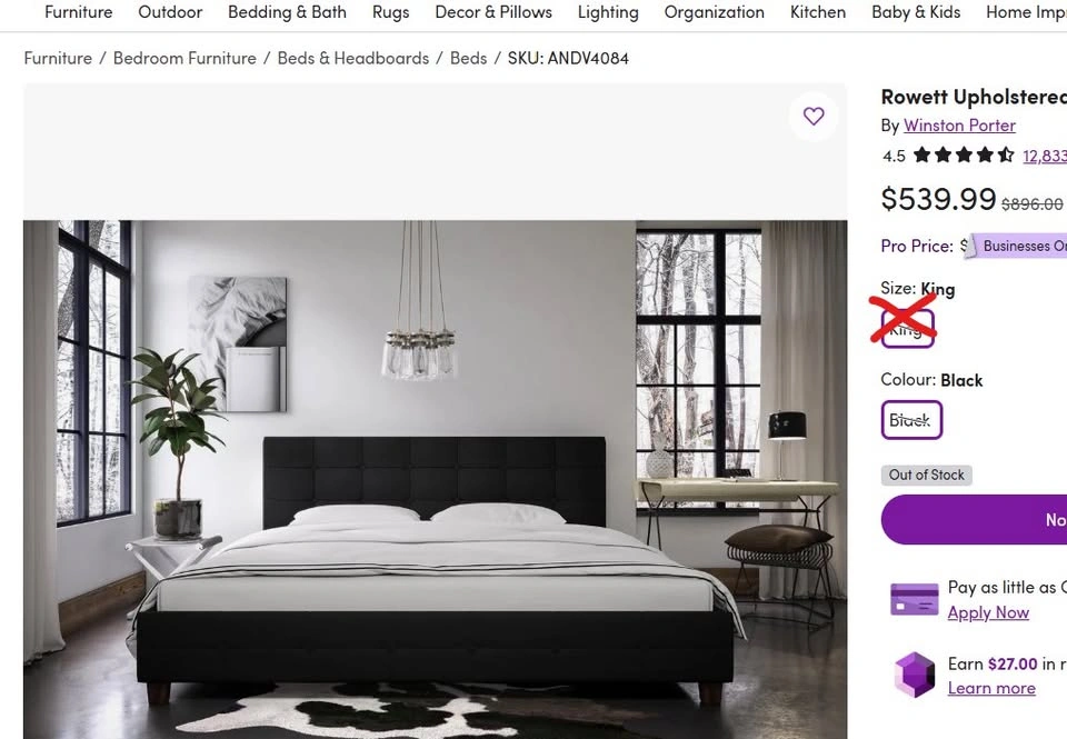 Queen Bed Frame - Andover Mills Amherst Platform Bed - photo 2