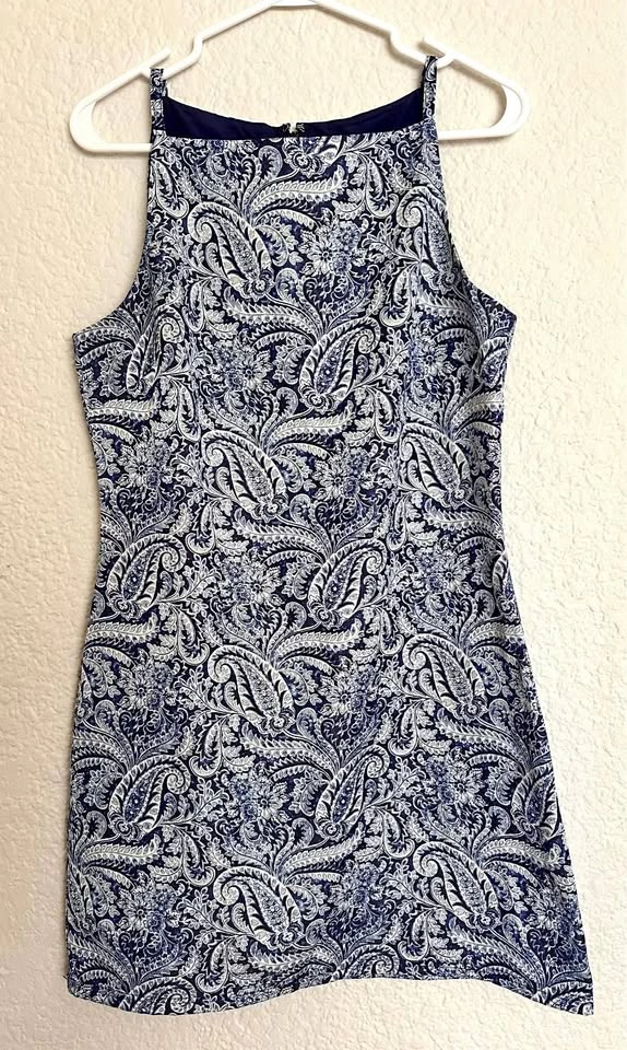 Blue midi dress