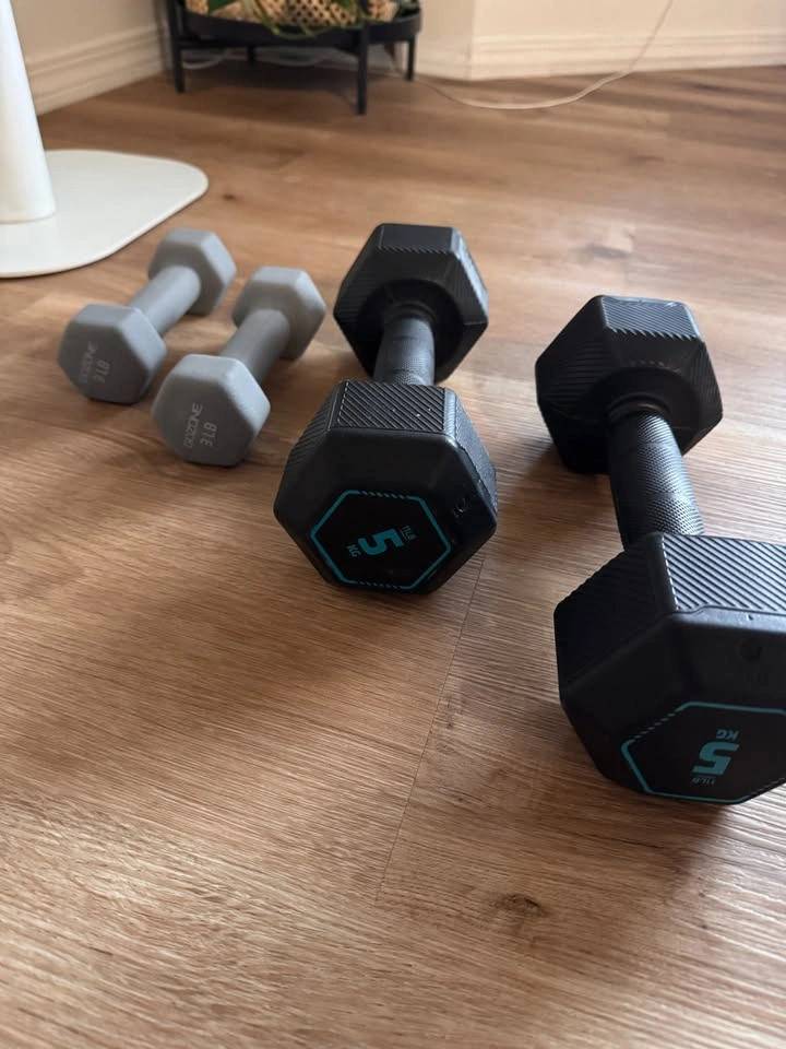 GoZone 3 lb & Decathlon 5 kg Hex Dumbbells (Pair) - photo 3