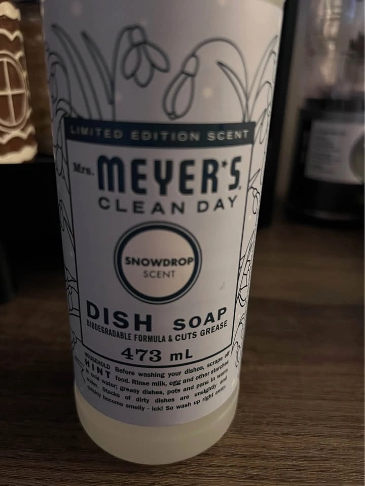 Mrs. Meyer's Snowdrop Dish Soap - Sold Out Seasonal Scent - photo 2