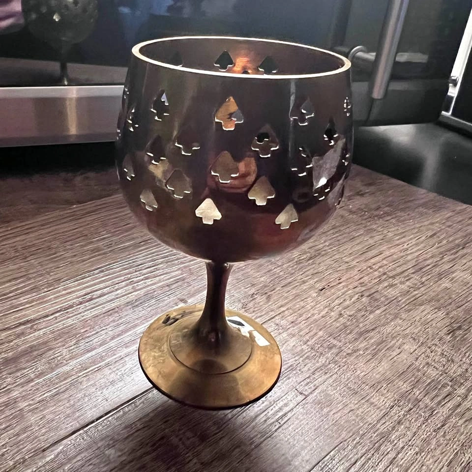 Antique Brass Candle Holder