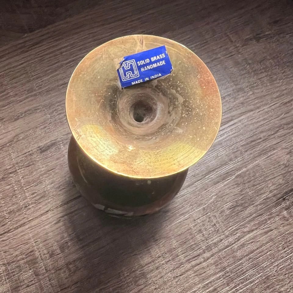 Antique Brass Candle Holder - photo 3