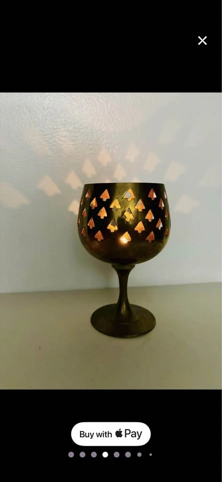 Antique Brass Candle Holder - photo 4