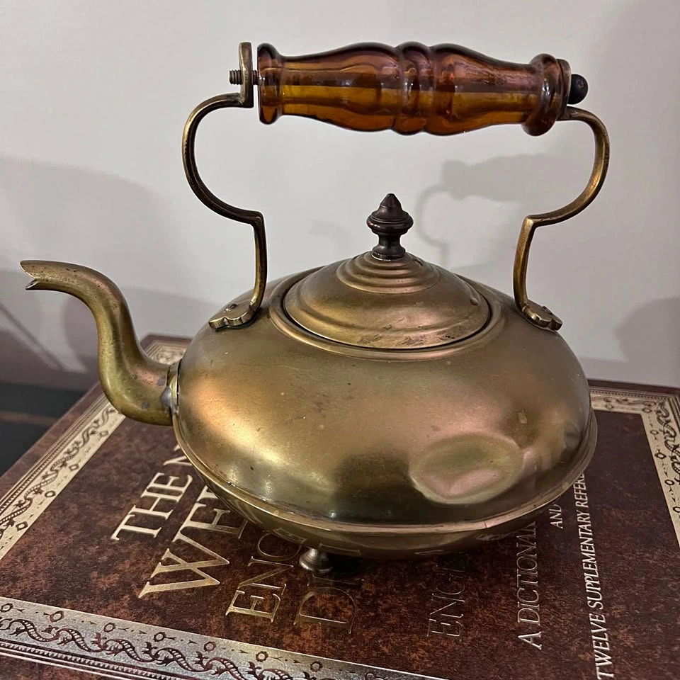 Antique Brass Kettle Teapot