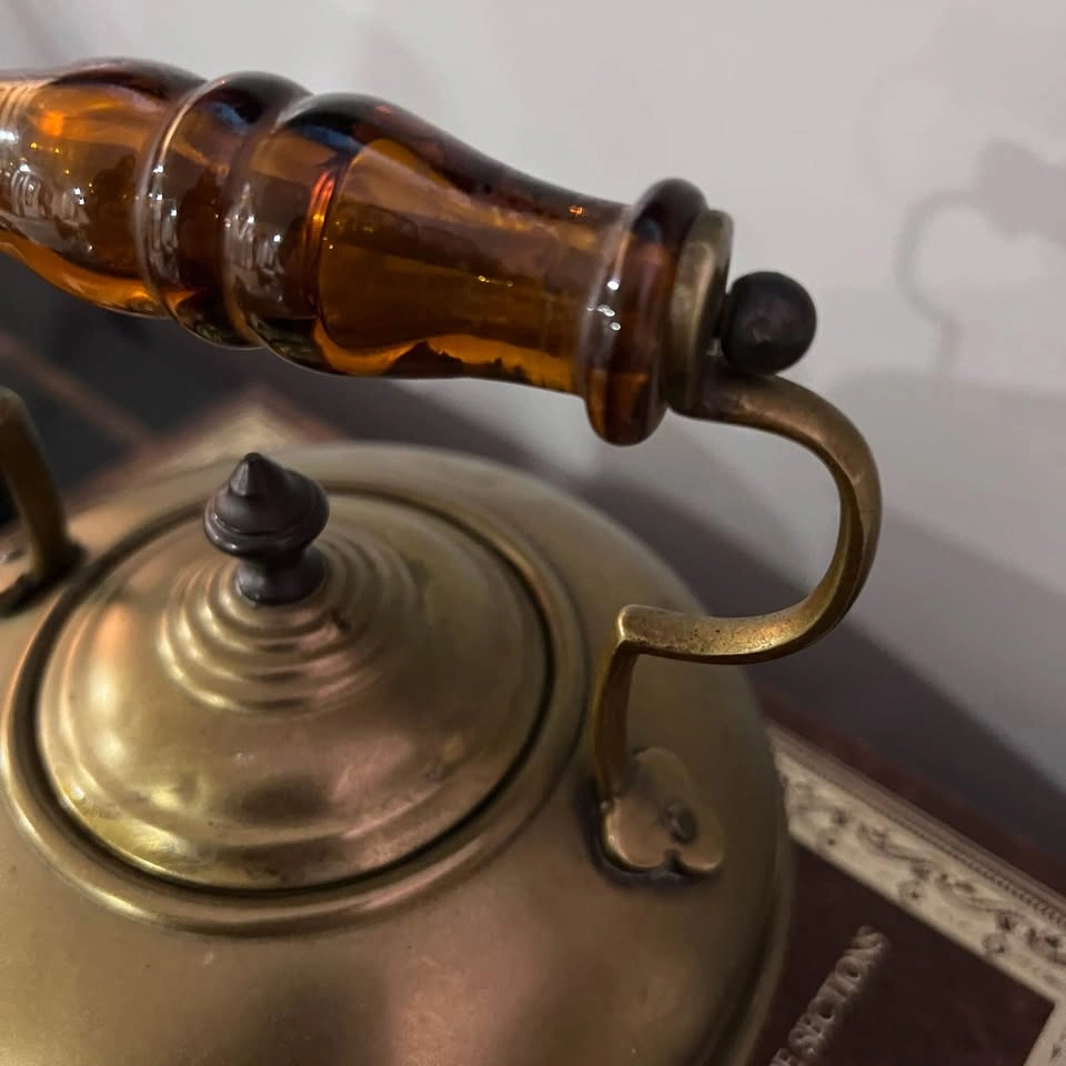 Antique Brass Kettle Teapot - photo 3
