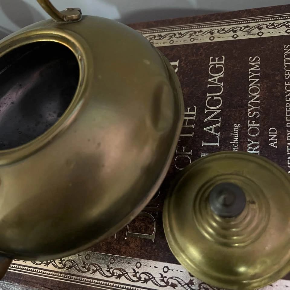Antique Brass Kettle Teapot - photo 5