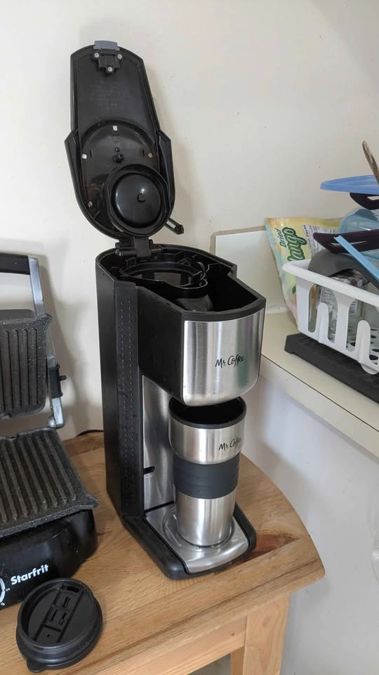 Mr. Coffee Single Cup Coffee Maker w/ Grinder & Travel Mug - photo 2