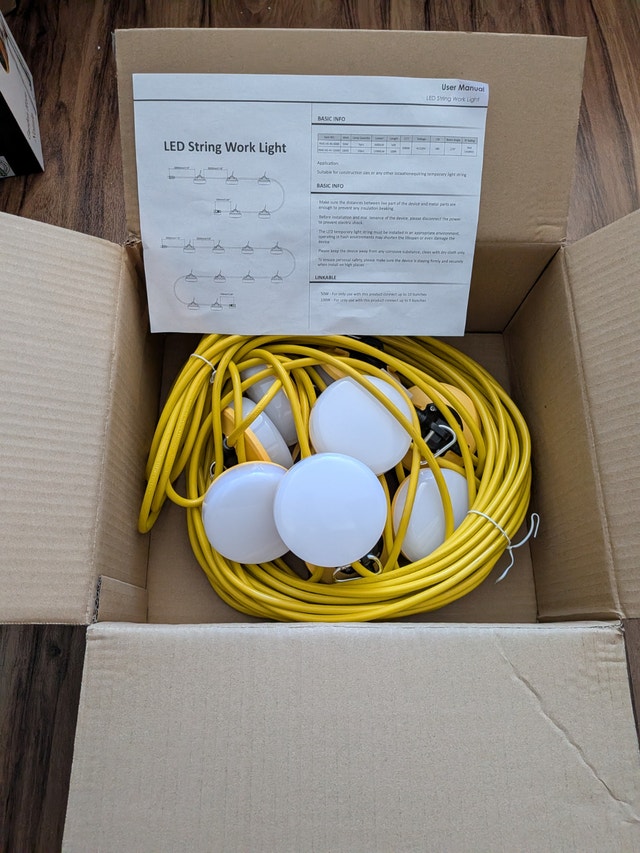 100FT LED Construction String Lights - NEW - photo 2