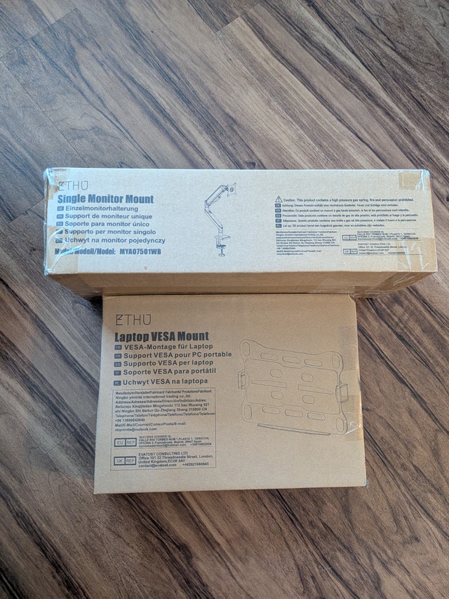 Monitor Arm + Laptop VESA Tray Mount – New in Box - photo 3