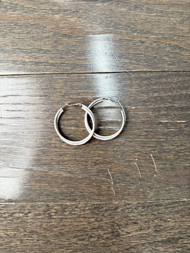 Silver Hoops Earrings thumbnail