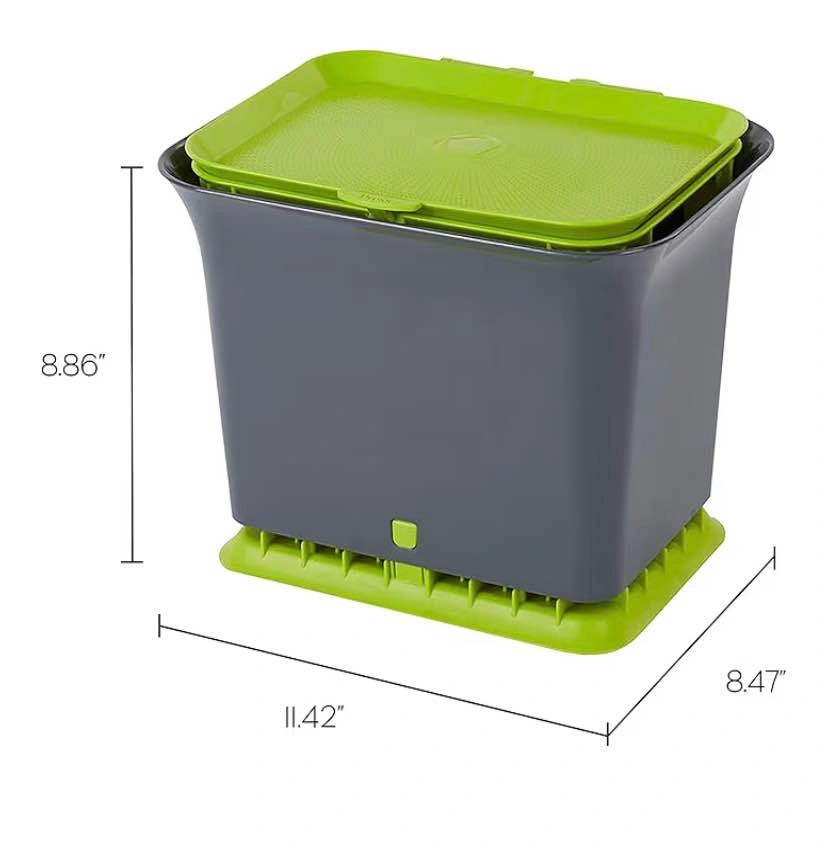 Full Circle Fresh Air Compost Collector, Green Slate - photo 2