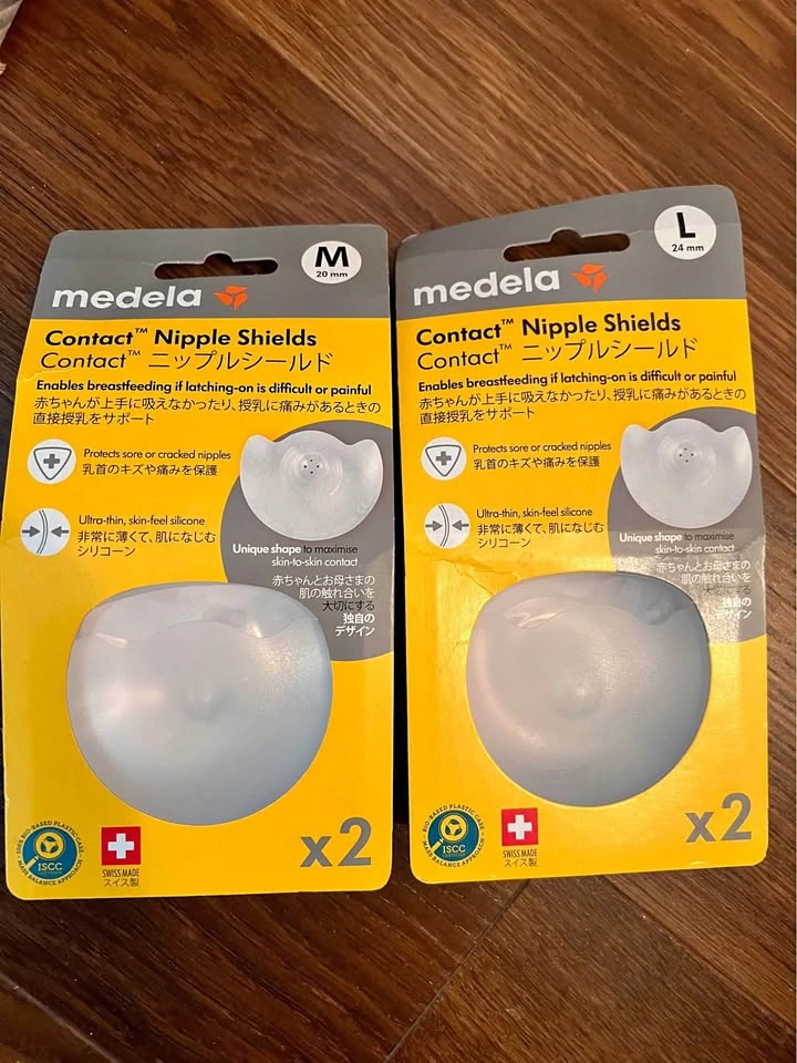 Medela Nipple Shields M (20mm) & L (24mm) - 2 Packs