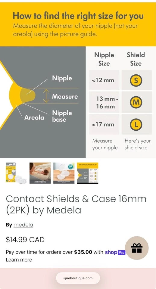 Medela Nipple Shields M (20mm) & L (24mm) - 2 Packs - photo 2