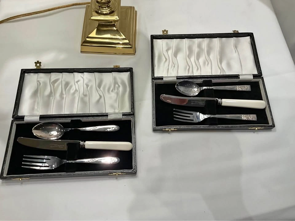 Vintage Angora Sheffield Silver Plated  Cutlery Set - England