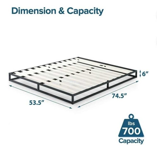 Full Size Metal Bed Frame - Black - photo 3