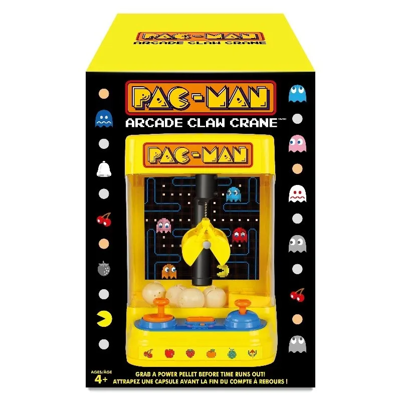 PAC-MAN Claw Crane Arcade Game w Sounds Candy Plush Home - NEW