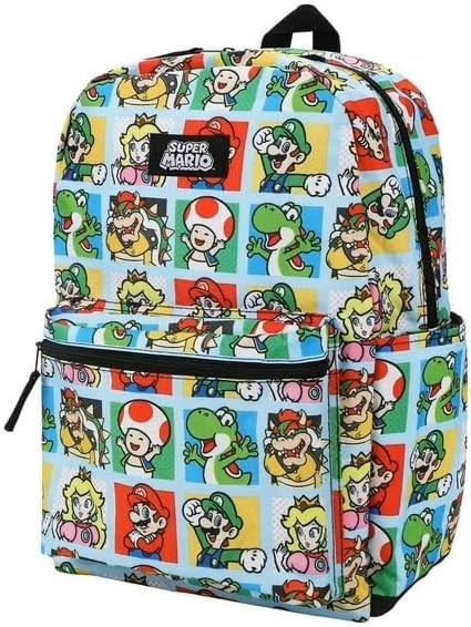 Super Mario Backpack 17" Bag with Padded Laptop Sleeve