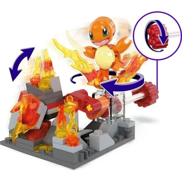 MEGA Pokémon Charmander's Fire-Type Spin Building Toy Kit with F