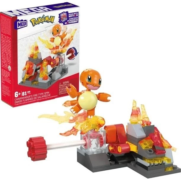 MEGA Pokémon Charmander's Fire-Type Spin Building Toy Kit with F - photo 3