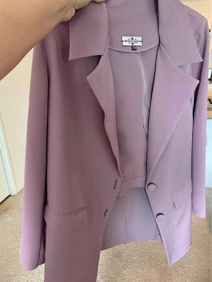Dusty Rose Blazer and Pant Set