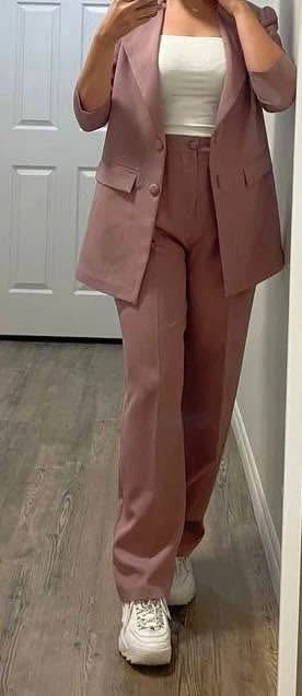 Dusty Rose Blazer and Pant Set - photo 2