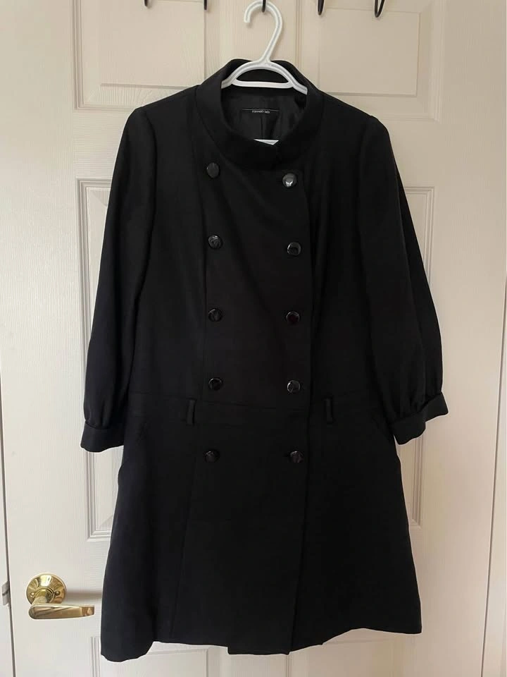 Kenneth Lady Black Coat - Size Medium