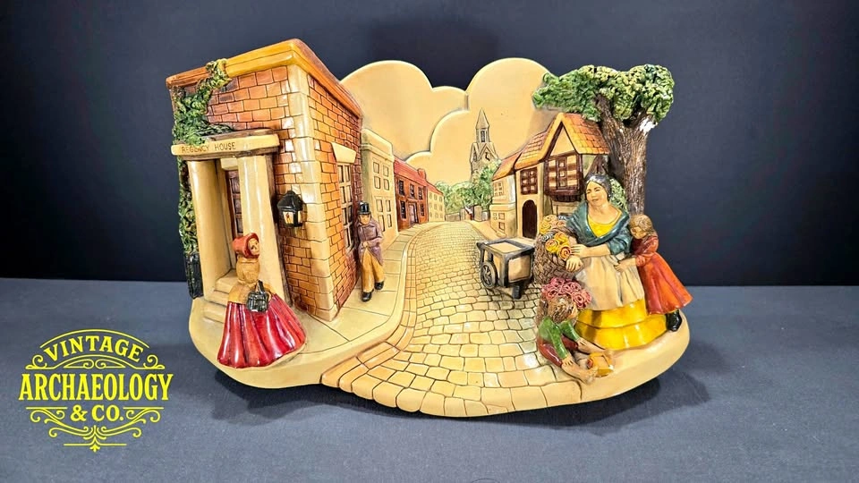 CHALKWARE WALL PLAQUE TITLED 'REGENCY ROW' BY NATURECRAFT