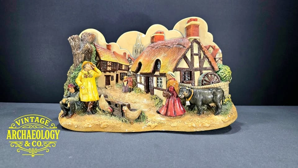 Naturecraft England Mill Cottage Chalkware Wall Plaque