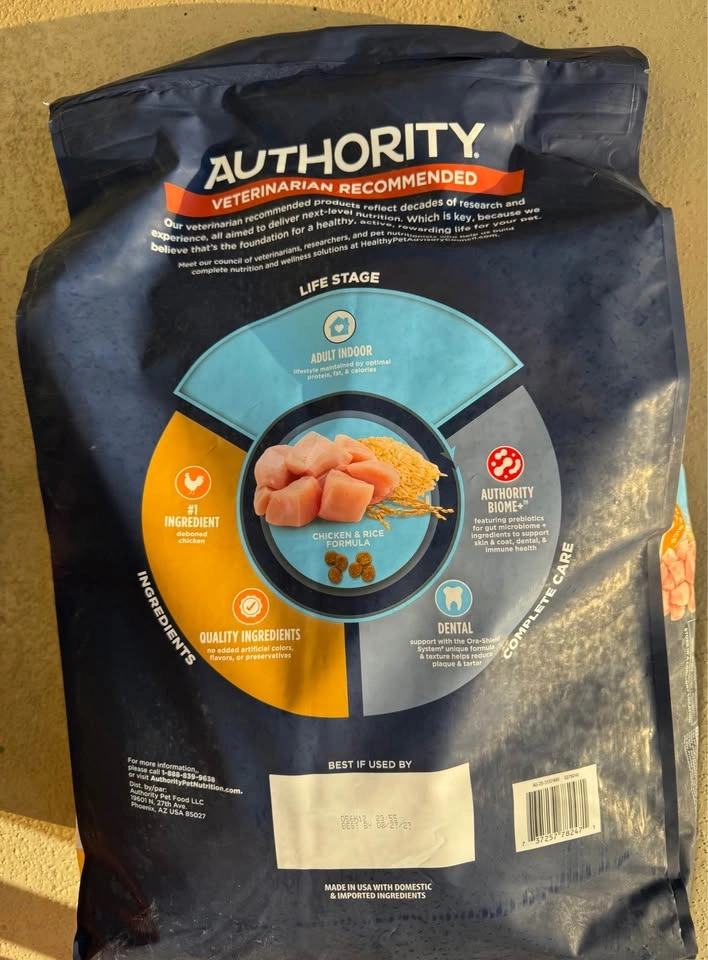 Brand New 23lb Cat Food – Authority Indoor Chicken & Rice - photo 2