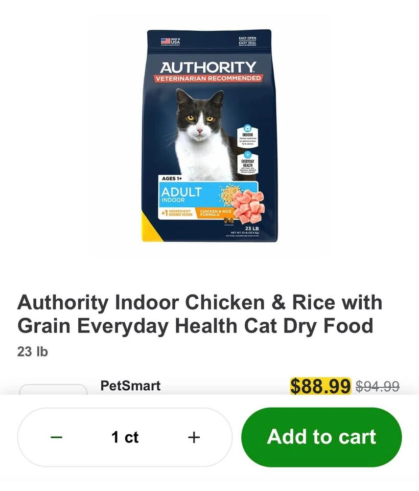 Brand New 23lb Cat Food – Authority Indoor Chicken & Rice - photo 3