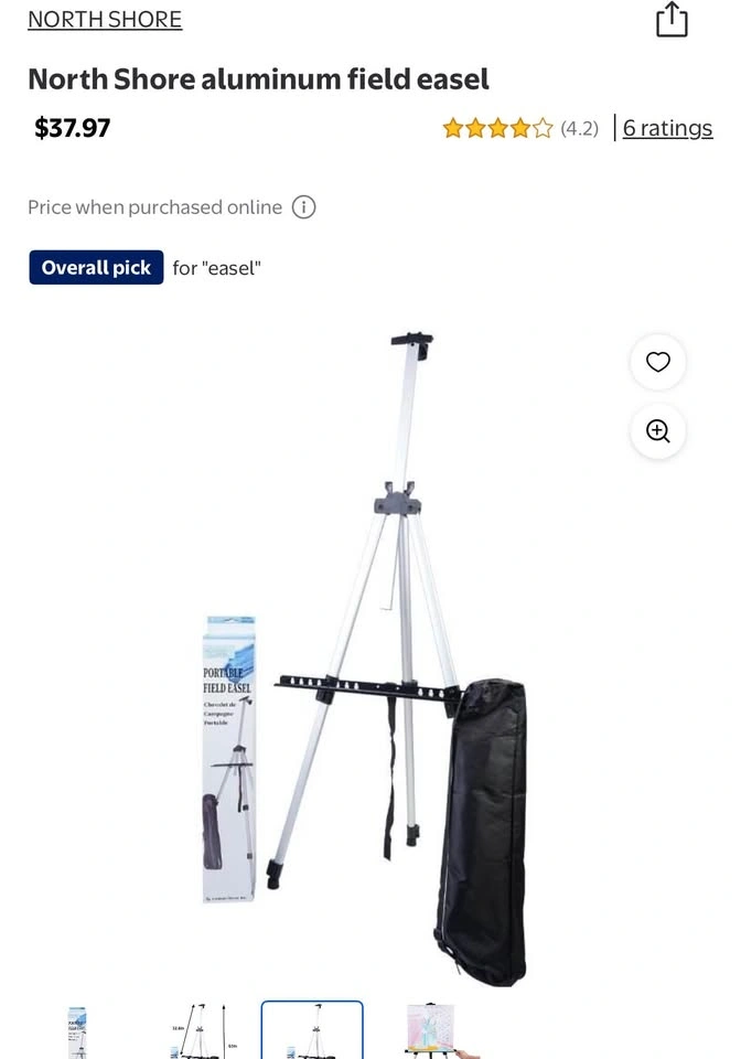 Lightweight aluminum easel with telescopic legs - photo 4