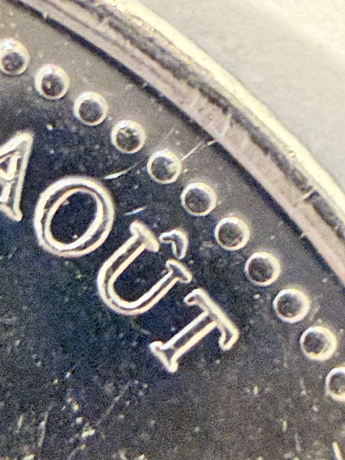 Canada 1999 August 25 cents AU Quarter Small Error - photo 3