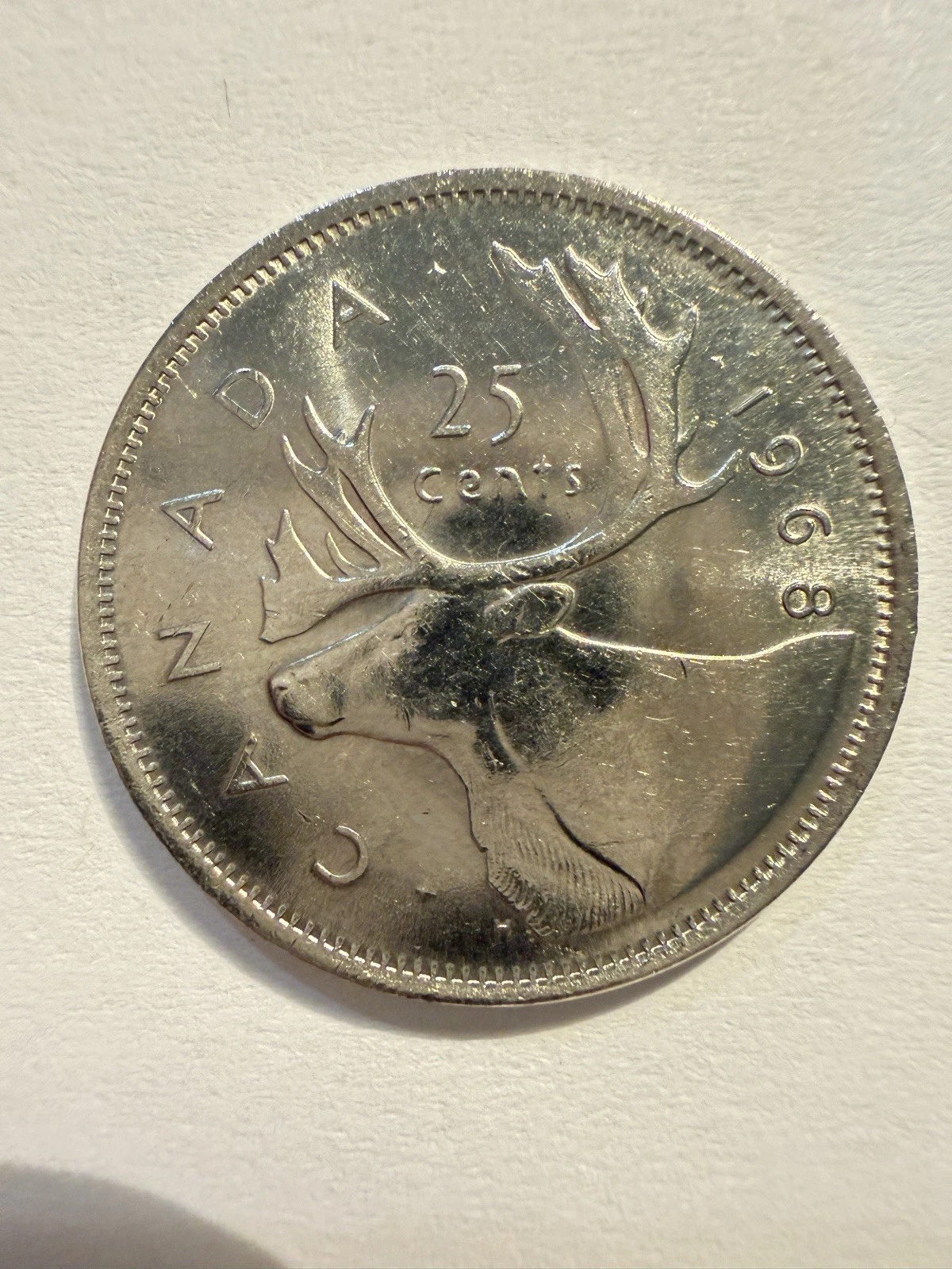 Canada 1968 25 Cent 25c AU56-58 - MS63-64 KM#62b