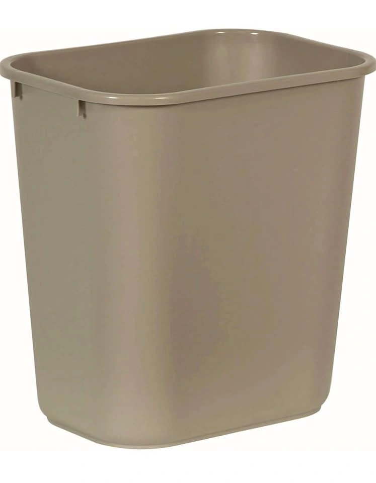 Rubbermaid Plastic Deskside Wastebasket Set, 7 Gallon