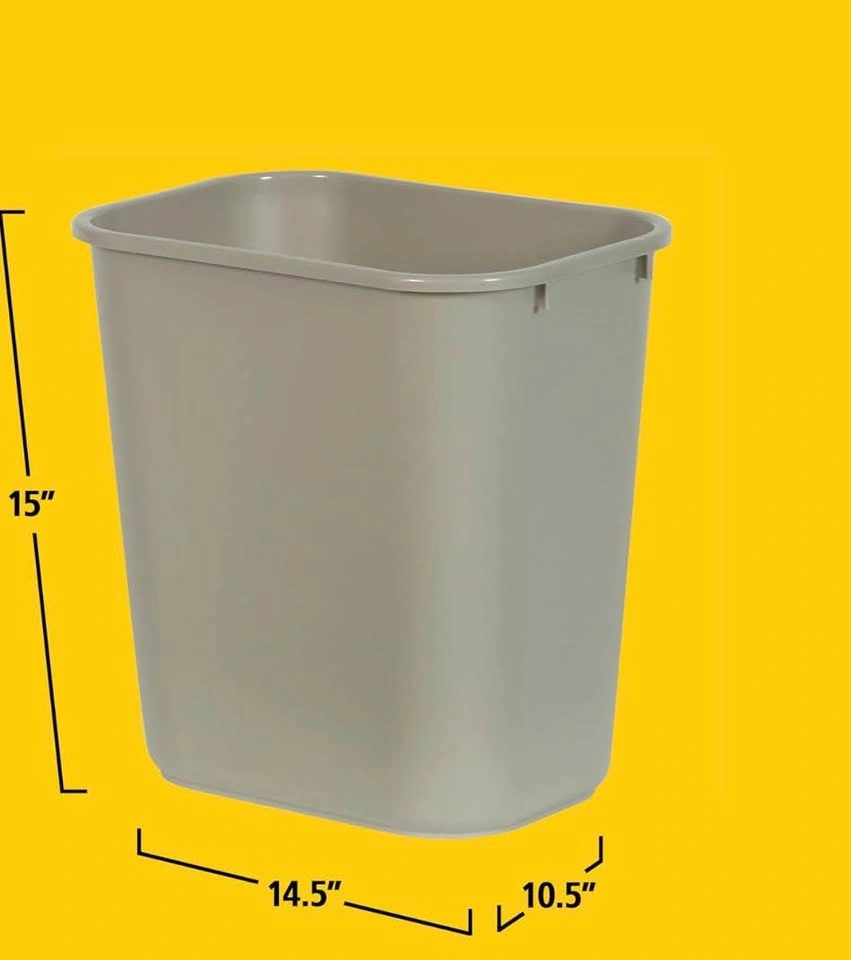 Rubbermaid Plastic Deskside Wastebasket Set, 7 Gallon - photo 3