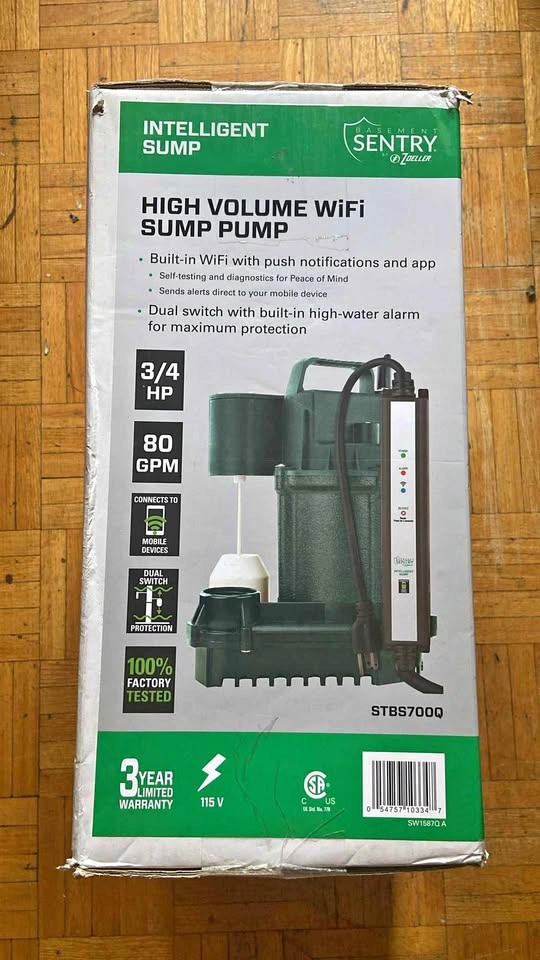 ZOELLER 3/4 HP Wi-Fi Sump Pump