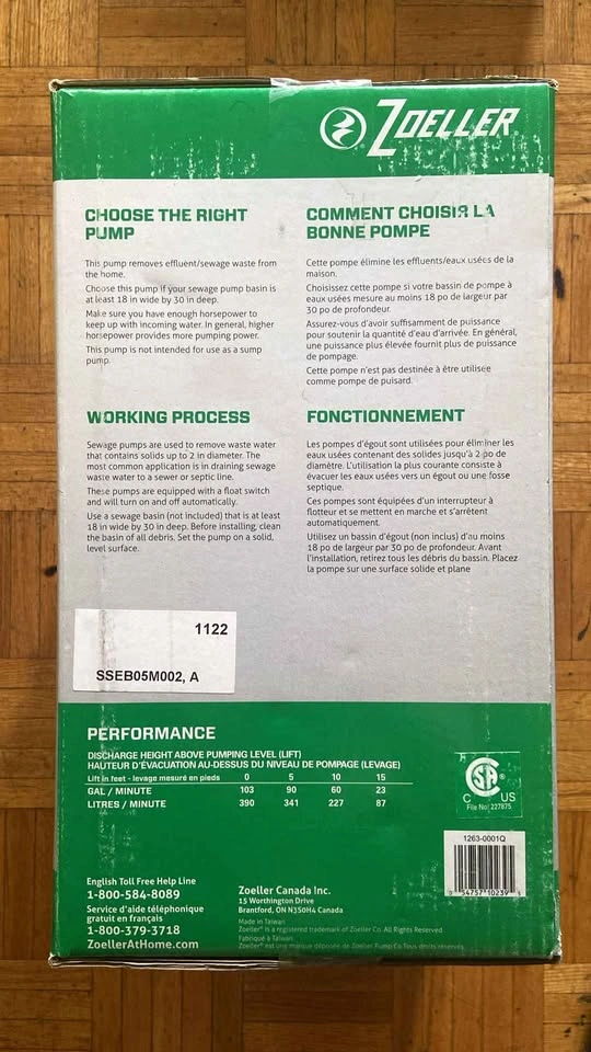 Zoeller Pro Sewage Pump 1/2-HP Cast Iron Submersible Sump Pump - photo 2