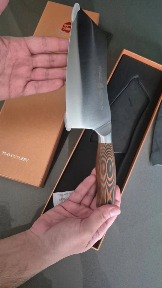 TUO Vegetable Cleaver - 7 inch Stainless Steel Kitchen Knife - photo 4