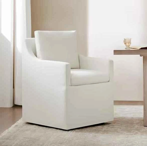 Comfy White Fabric Chair