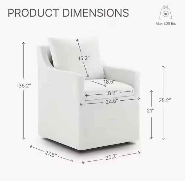 Comfy White Fabric Chair - photo 4