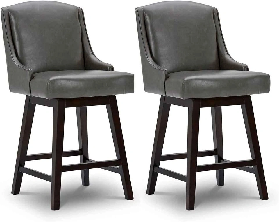 NEW-2pcs Counter Height Swivel Bar stools